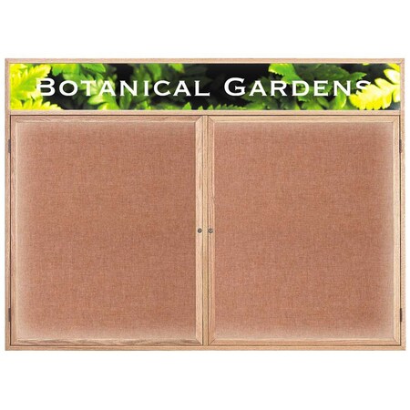 United Visual Products Open Faced Traditional Corkboard, 36x24" UV641A-SATIN-APRICOT